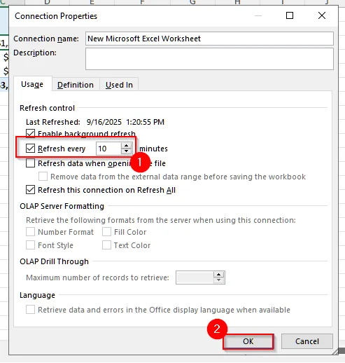 Refresh Pivot Tables Every N Seconds Automatically in Excel