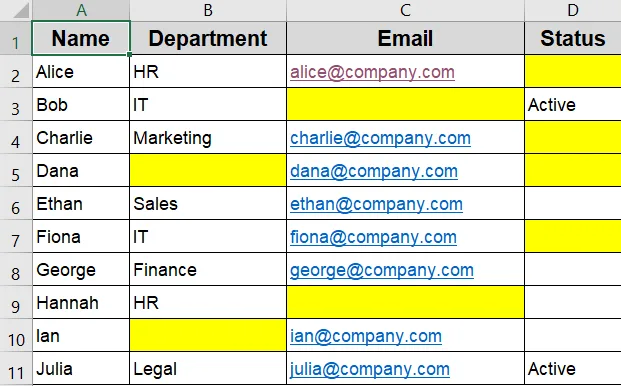 Use ISBLANK or OR Function in a Custom Formula