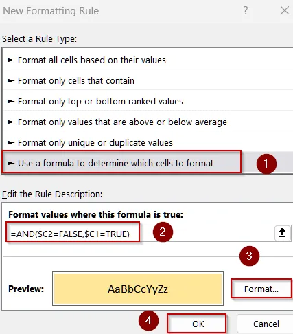 Insert AND Formula to Highlight the Current Task