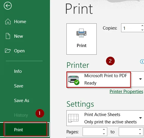 Steps to Save Excel As PDF Landscape