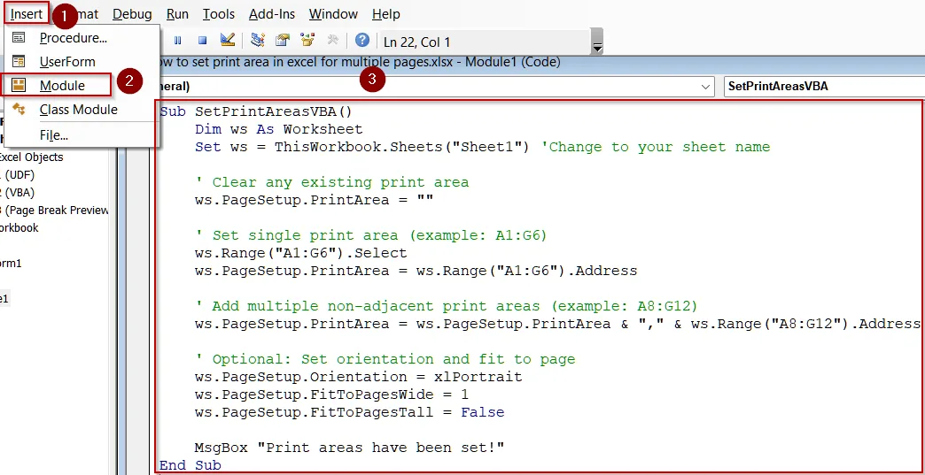 Automating Print Areas with VBA