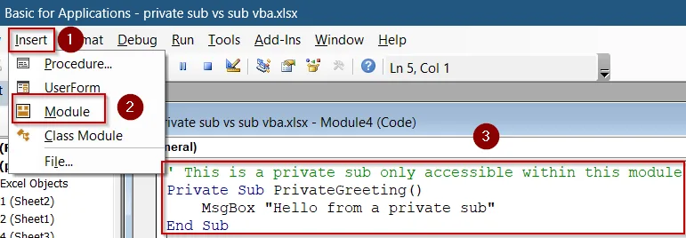 Attempt to Call a Private Sub from Another Module