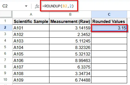 Using ROUNDUP and ROUNDDOWN Functions