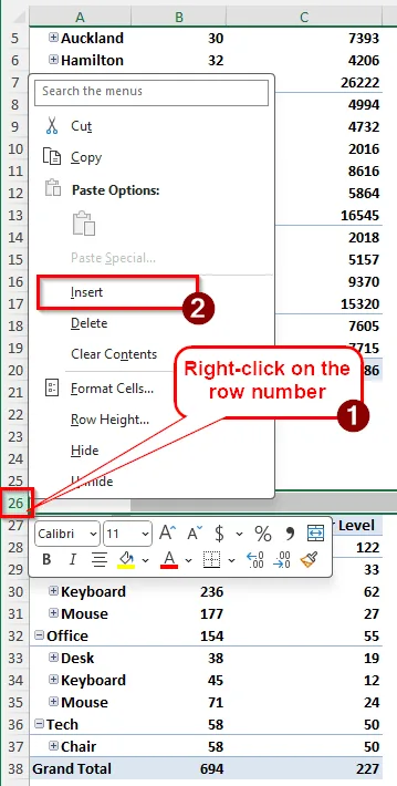Solution 2: Insert Rows/Columns for More Space