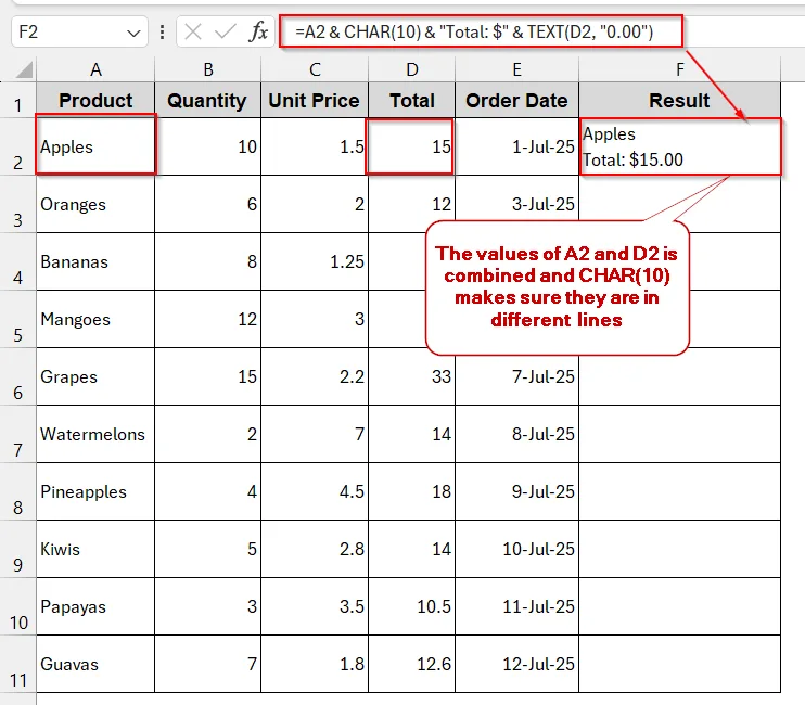 Make Multi-Line Labels by Merging Text And Numbers