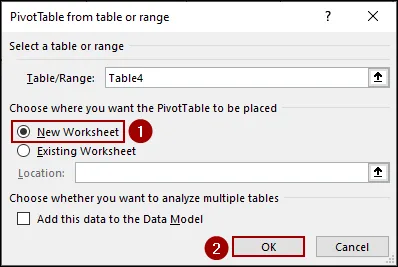 Using Pivot Table Formatting Icon