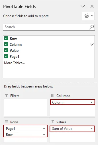 Using PivotTable and PivotChart Wizard Feature