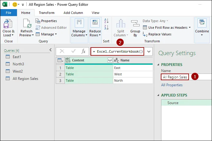 Using Blank Query in Power Query Editor
