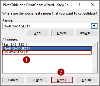 Using PivotTable and PivotChart Wizard Feature