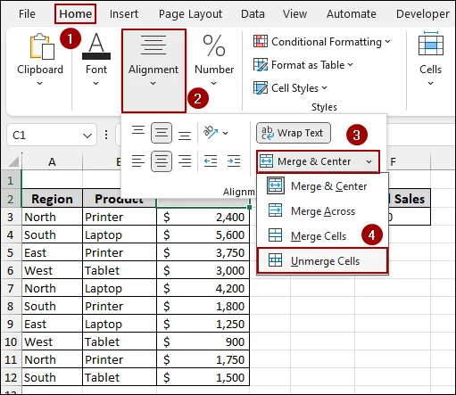 Advanced Filter Not Working Because of Merged Cells