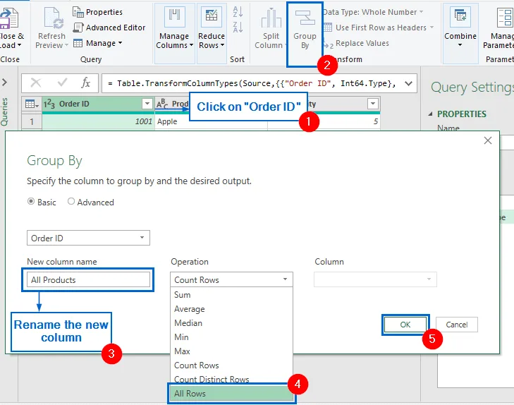 Combine Rows Automatically Using Power Query