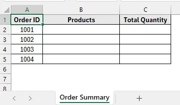 Combine Product Names Using TEXTJOIN and FILTER Functions
