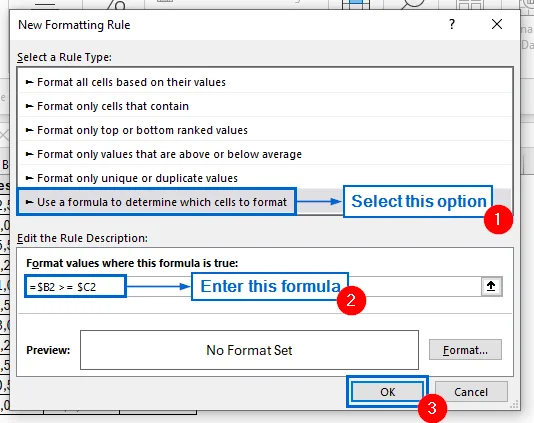 Step-by-Step Guide for Using IF Statement With a Helper Column to Highlight Cells