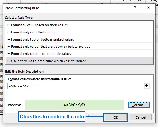 Step-by-Step Guide for Using IF Statement With a Helper Column to Highlight Cells