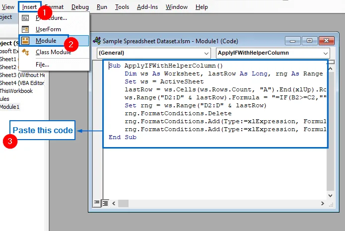 Automatically Use IF Statement in Conditional Formatting With VBA Editor
