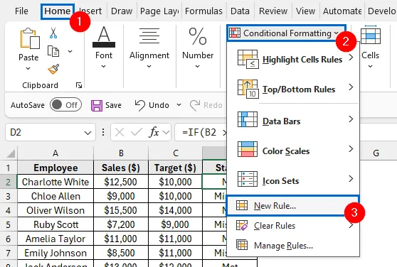 Step-by-Step Guide for Using IF Statement With a Helper Column to Highlight Cells