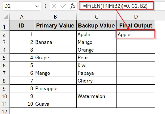Detect and Replace Invisible Blanks with LEN and TRIM