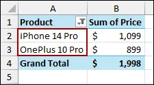 Using Label Filters to Filter Text Values
