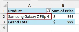 Using Label Filters to Filter Text Values