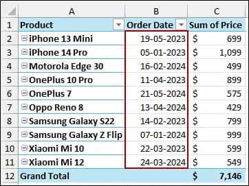 Inserting Timeline to Filter Dates