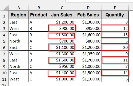 Applying Numeric Conditions with SUMPRODUCT-IF Formula