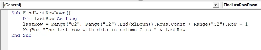 Using Range.End(xlDown) and Range.End(xlUp) Method