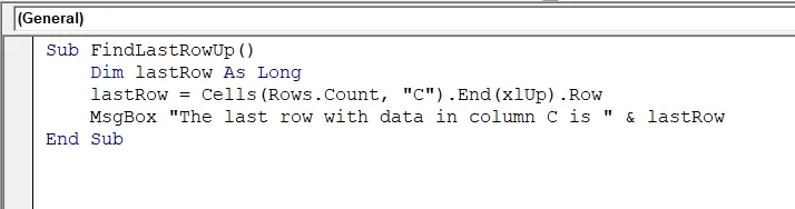 Using Range.End(xlDown) and Range.End(xlUp) Method