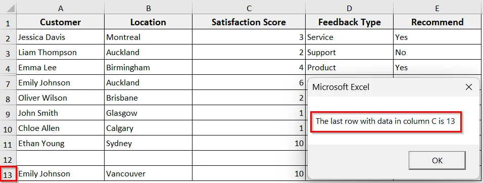 Using Range.End(xlDown) and Range.End(xlUp) Method