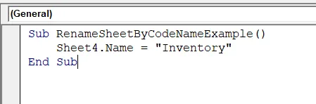 Rename a Worksheet by Its CodeName