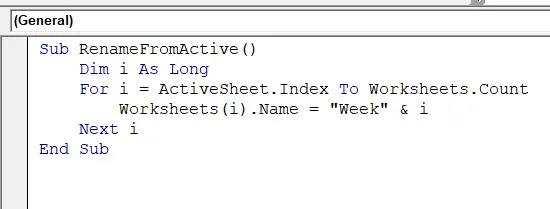 Auto-Rename Sequentially from an Active or Selected Sheet