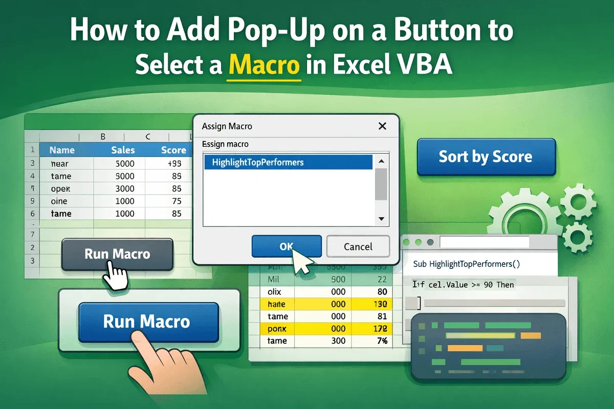 How to Add Pop-Up on a Button to Select a Macro in Excel VBA