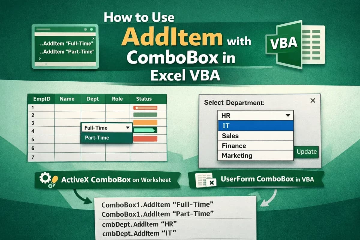 How to Use AddItem with ComboBox in Excel VBA