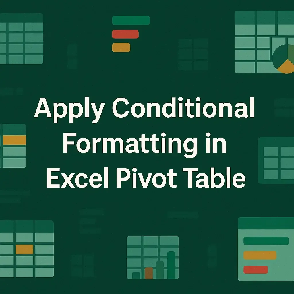 How to Apply Conditional Formatting in Excel Pivot Table