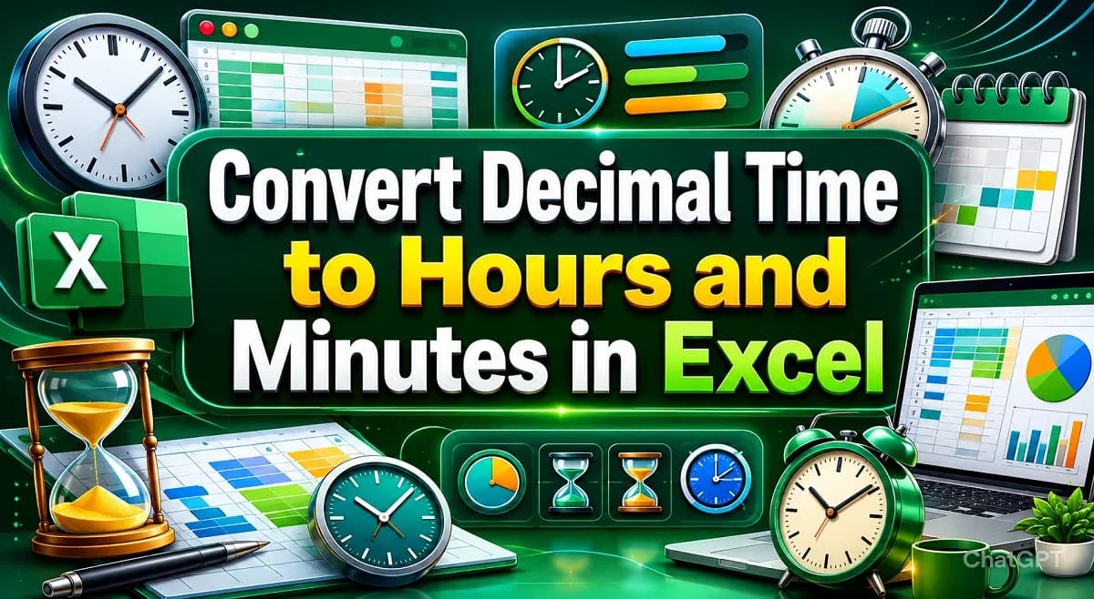 How to Convert Decimal Time to Hours and Minutes in Excel