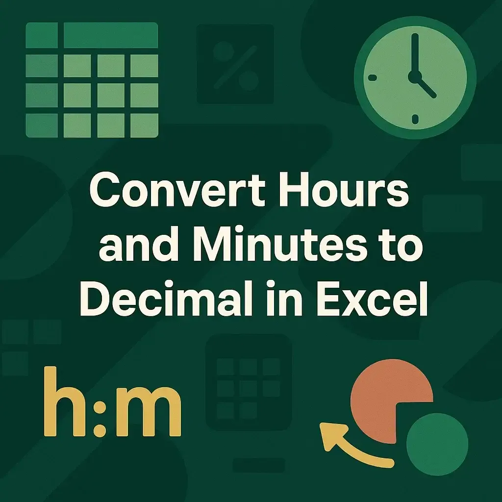 How to Convert Hours and Minutes to Decimal in Excel