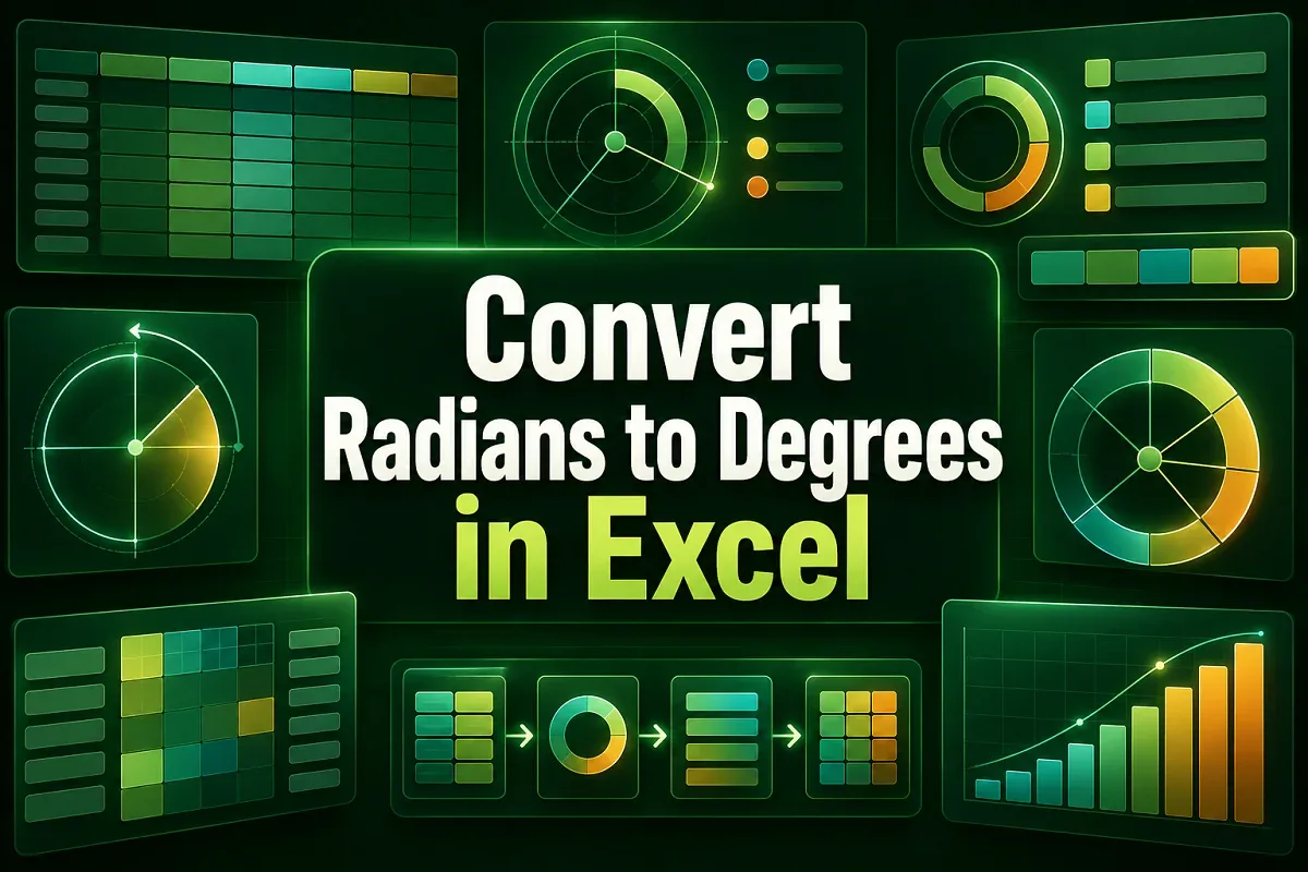How to Convert Radians to Degrees in Excel (3 Easy Methods)