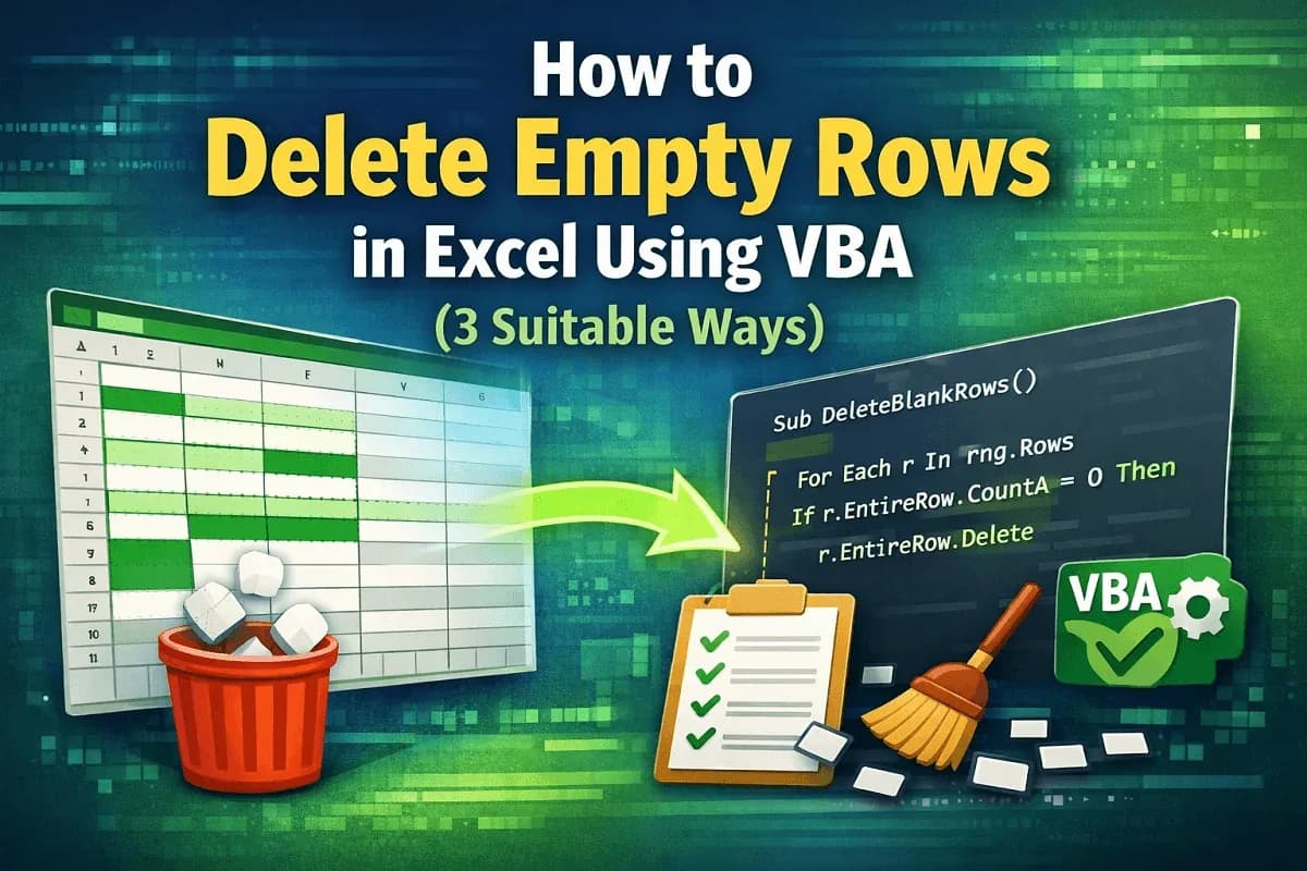 How to Delete Empty Rows in Excel Using VBA (3 Suitable Ways)