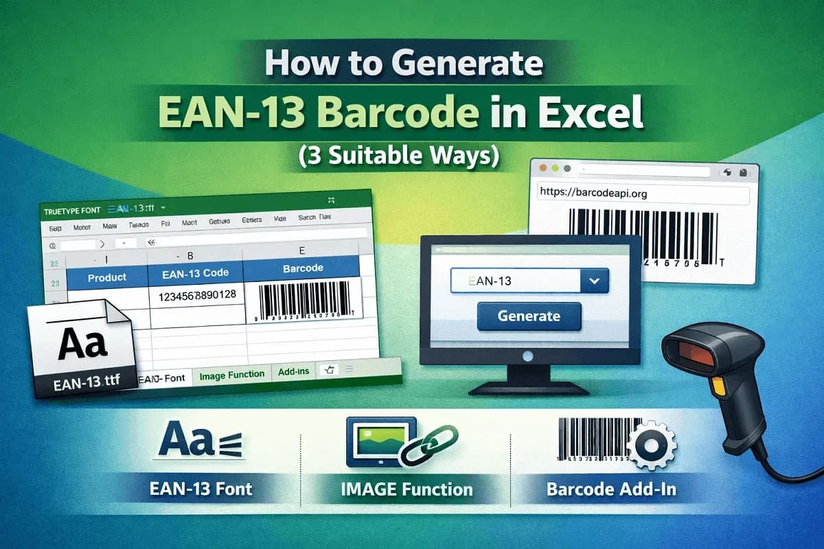 How to Generate EAN-13 Barcode in Excel (3 Suitable Ways)