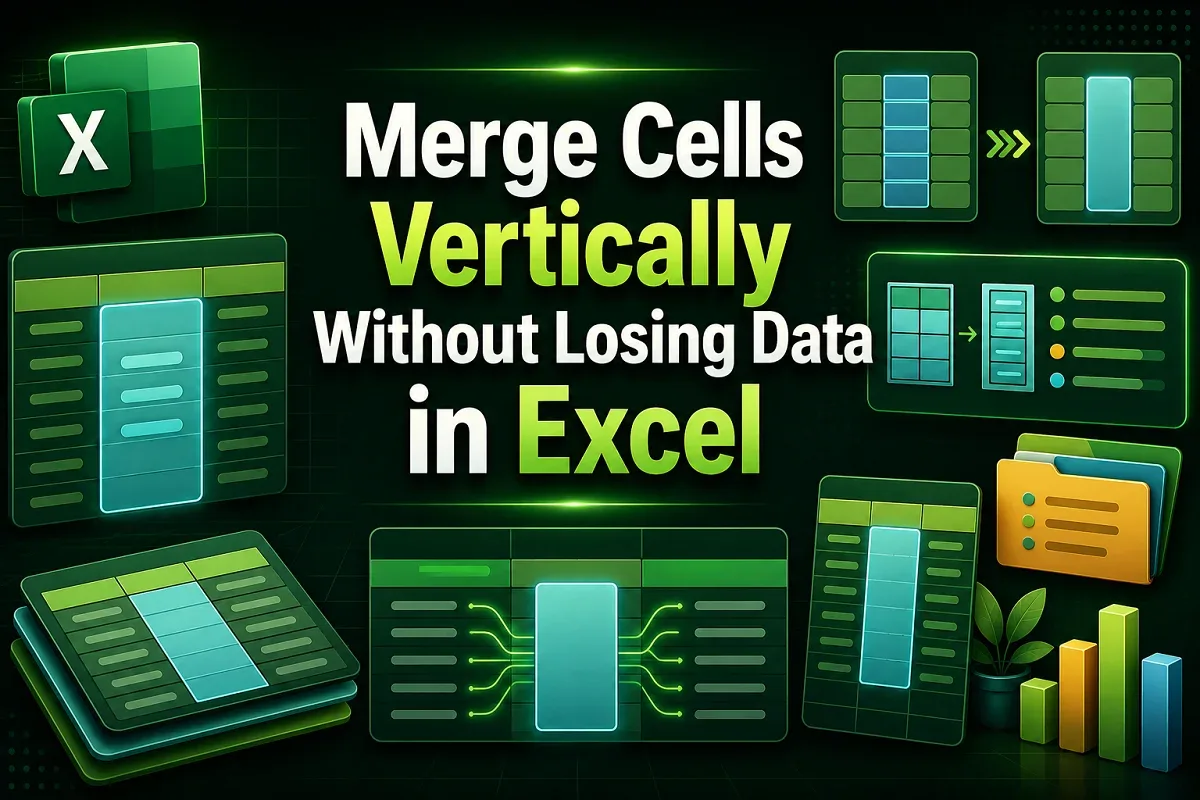 How to Merge Cells Vertically Without Losing Data in Excel