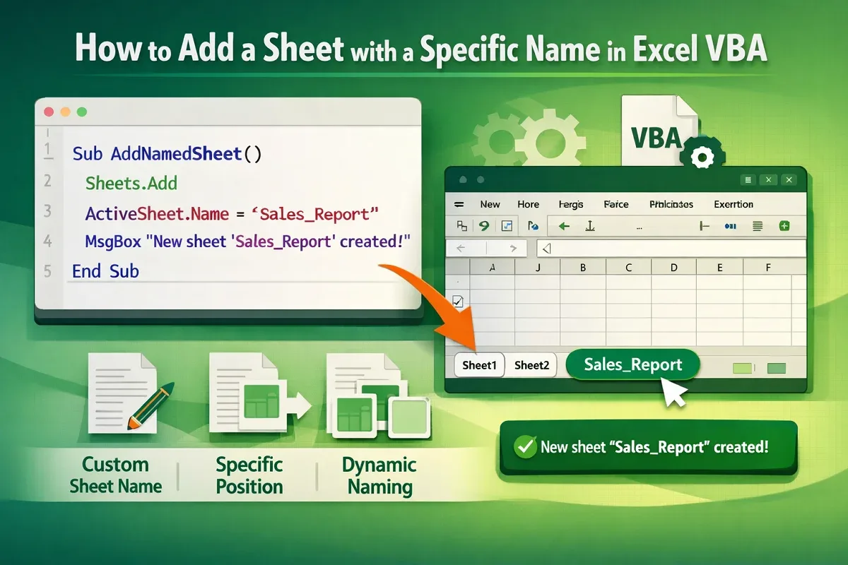How to Add a Sheet with a Specific Name in Excel VBA
