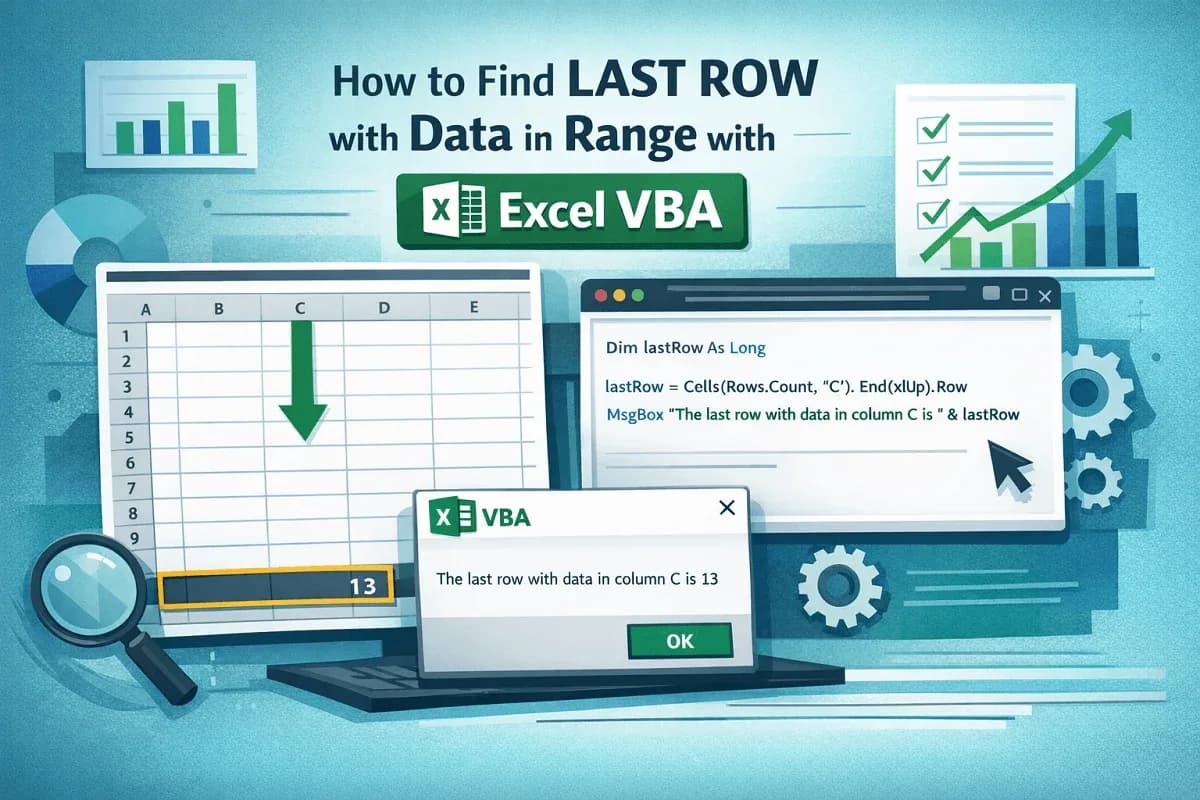 How to Find Last Row with Data in Range with Excel VBA