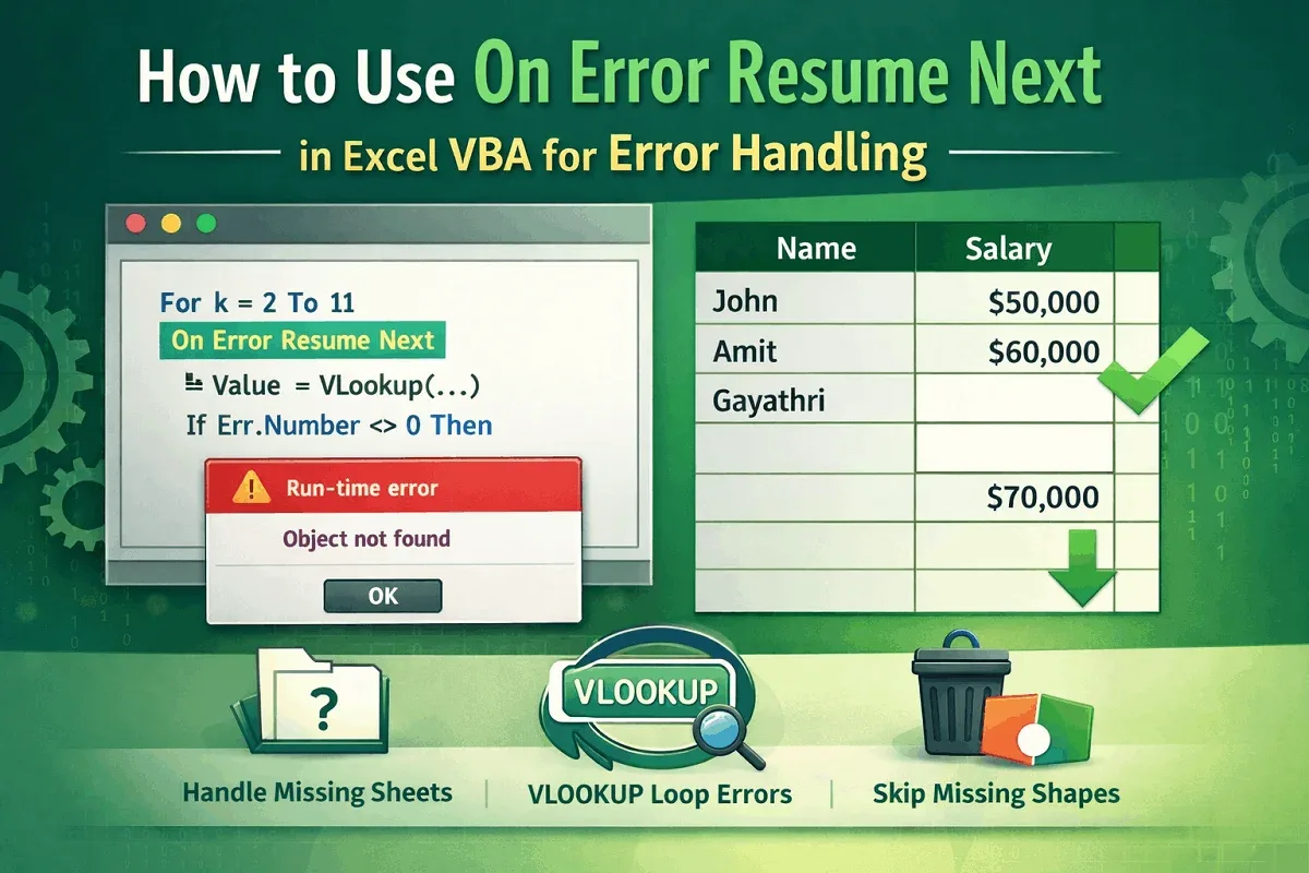 How to Use On Error Resume Next in Excel VBA for Error Handling