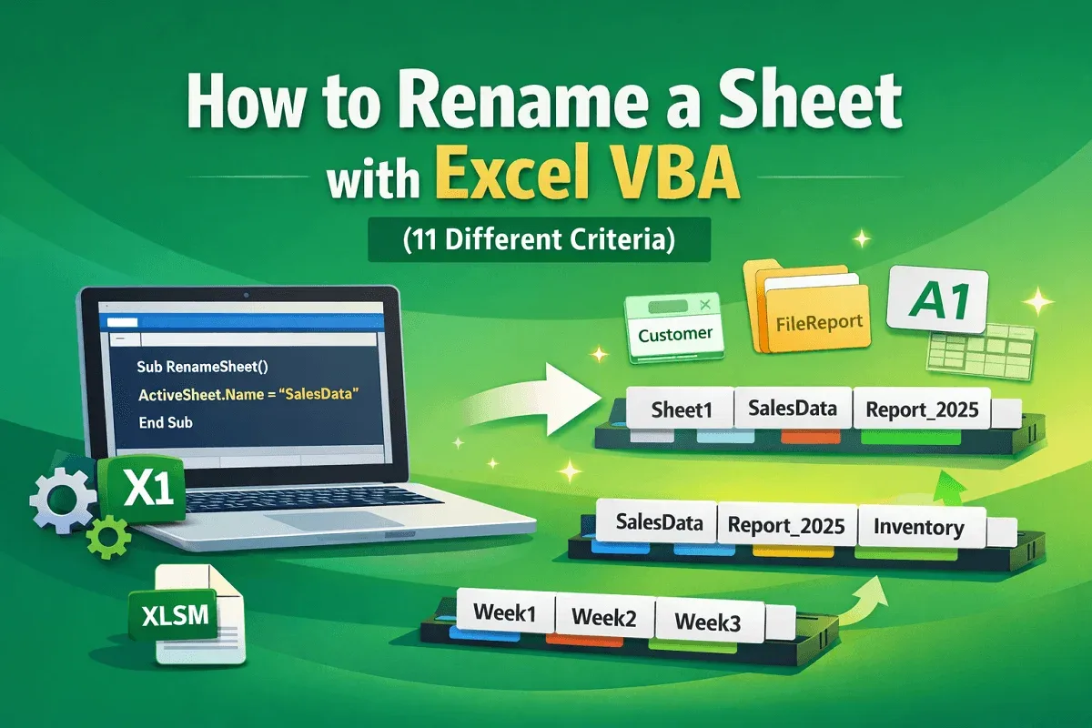 How to Rename a Sheet with Excel VBA (11 Different Criteria)