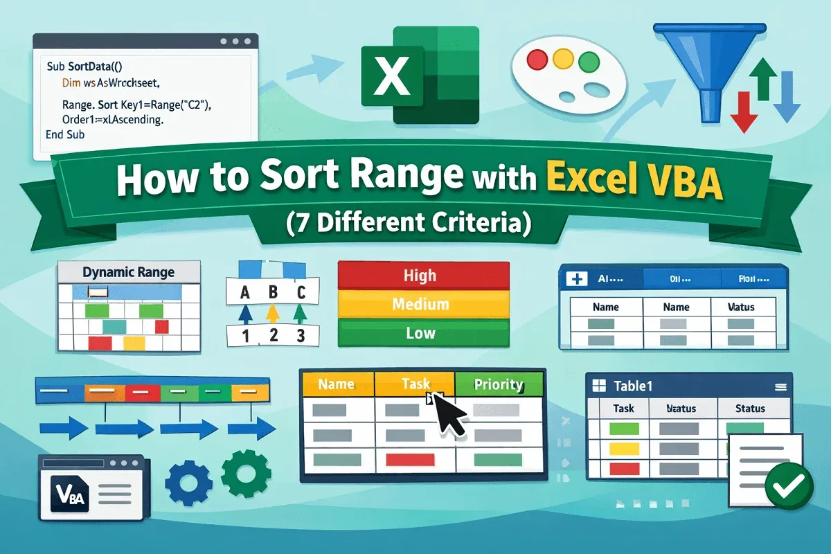 How to Sort Range with Excel VBA (7 Different Criteria)