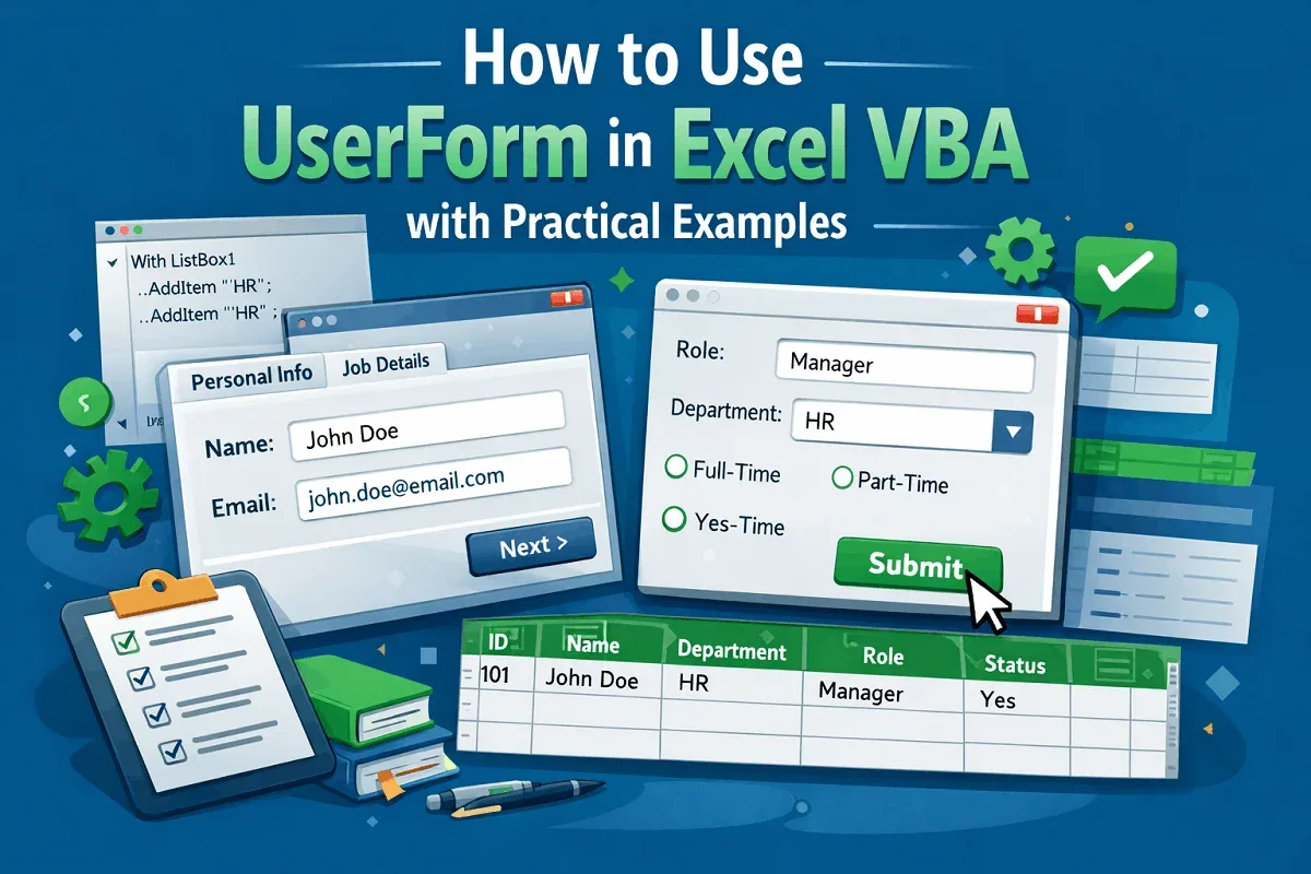 How to Use UserForm in Excel VBA with Practical Examples