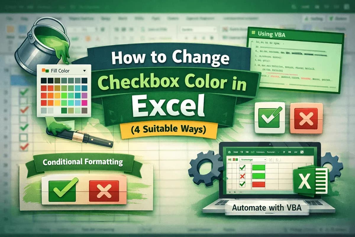 How to Change Checkbox Color in Excel (4 Suitable Ways)