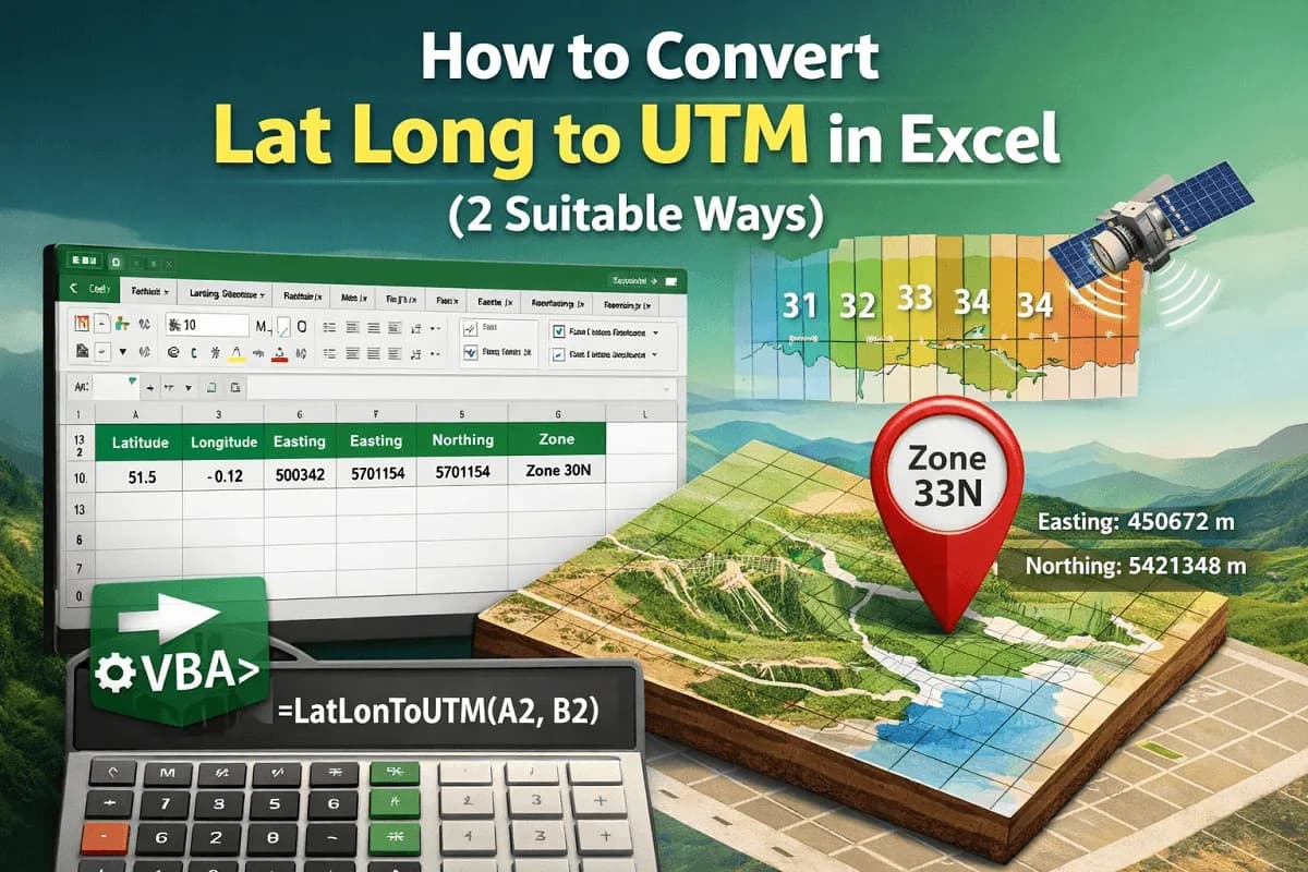 How to Convert Lat Long to UTM in Excel (2 Suitable Ways)