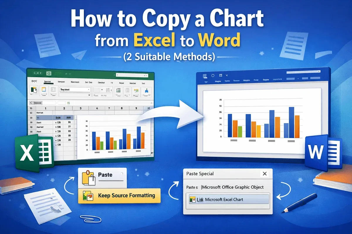 How to Copy a Chart from Excel to Word (2 Suitable Methods)