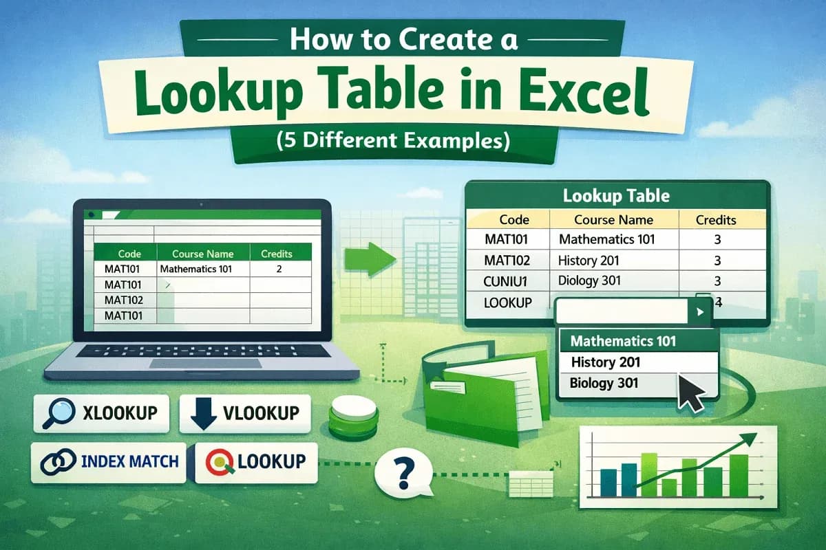 How to Create a Lookup Table in Excel (5 Different Examples)