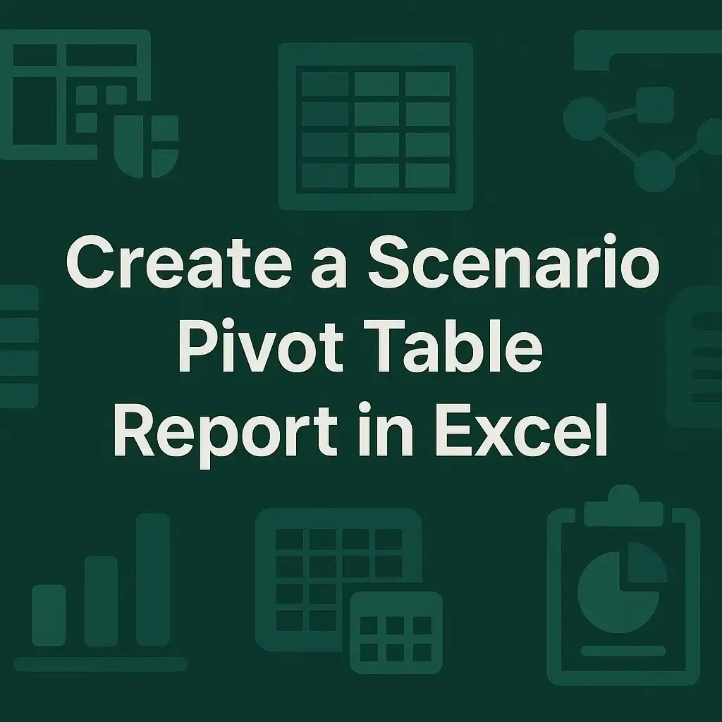 How to Create a Scenario Pivot Table Report in Excel